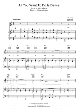 page one of All You Want To Do Is Dance (Piano, Vocal & Guitar Chords)