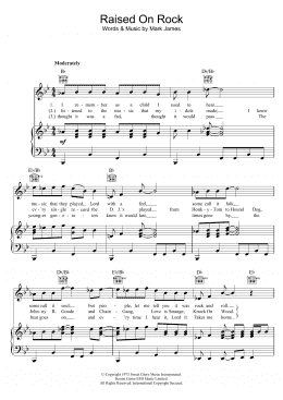 page one of Raised On Rock (Piano, Vocal & Guitar Chords)