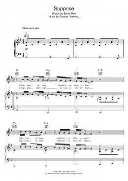 page one of Suppose (Piano, Vocal & Guitar Chords)