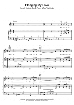 page one of Pledging My Love (Piano, Vocal & Guitar Chords)