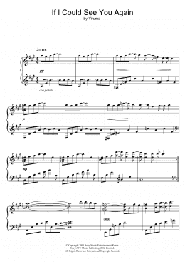 page one of If I Could See You Again (Piano Solo)