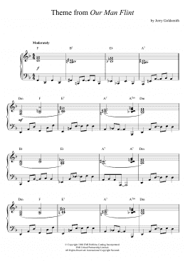 page one of Our Man Flint (Piano Solo)