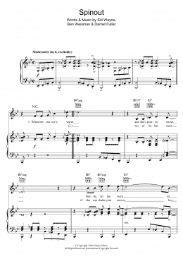 page one of Spinout (Piano, Vocal & Guitar Chords)