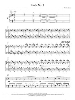 page one of Etude No. 1 (Piano Solo)