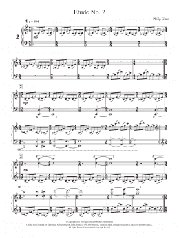 page one of Etude No. 2 (Piano Solo)