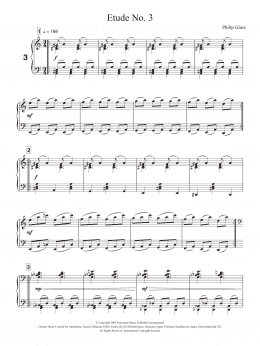 page one of Etude No. 3 (Piano Solo)