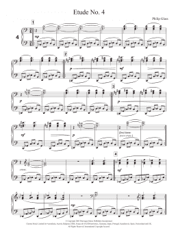 page one of Etude No. 4 (Piano Solo)