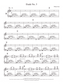page one of Etude No. 5 (Piano Solo)