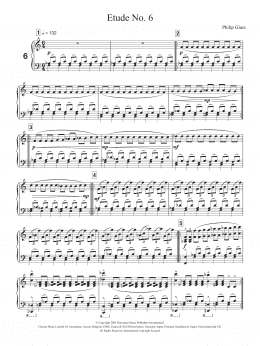 page one of Etude No. 6 (Piano Solo)