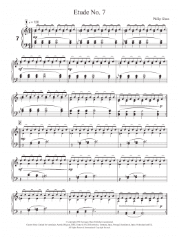 page one of Etude No. 7 (Piano Solo)