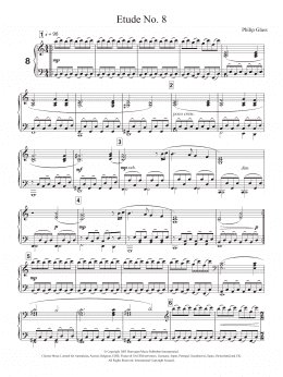 page one of Etude No. 8 (Piano Solo)