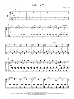 page one of Etude No. 9 (Piano Solo)