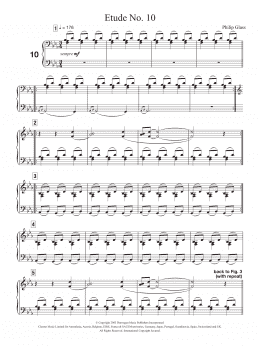 page one of Etude No. 10 (Piano Solo)