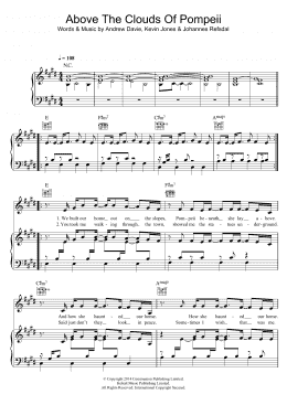 page one of Above The Clouds Of Pompeii (Piano, Vocal & Guitar Chords)
