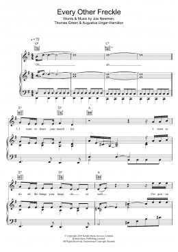page one of Every Other Freckle (Piano, Vocal & Guitar Chords)