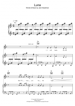 page one of Luna (Piano, Vocal & Guitar Chords)