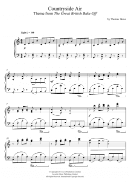 page one of Countryside Air (Theme from The Great British Bake Off) (Piano Solo)