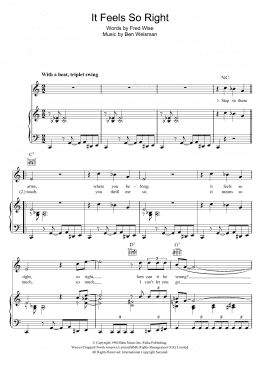 page one of It Feels So Right (Piano, Vocal & Guitar Chords)
