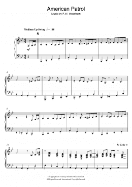 page one of American Patrol (Piano Solo)