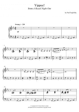 page one of Yippee! (From 'A Royal Night Out') (Piano Solo)