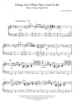 page one of Things Ain't What They Used To Be (Piano Solo)