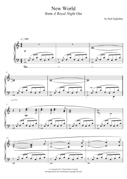 page one of New World (From 'A Royal Night Out') (Piano Solo)