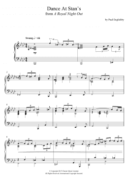 page one of Dance At Stan's (From 'A Royal Night Out') (Piano Solo)