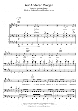 page one of Auf Anderen Wegen (Piano, Vocal & Guitar Chords)