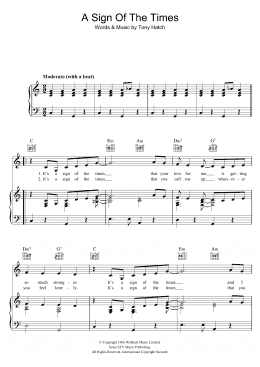 page one of A Sign Of The Times (Piano, Vocal & Guitar Chords)