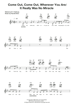 page one of Come Out, Come Out, Wherever You Are (Ukulele Chords/Lyrics)