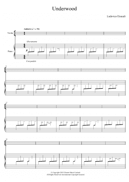 page one of Underwood (Lead Sheet / Fake Book)