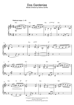 page one of Dos Gardenias (Easy Piano)