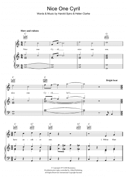 page one of Nice One Cyril (Piano, Vocal & Guitar Chords)