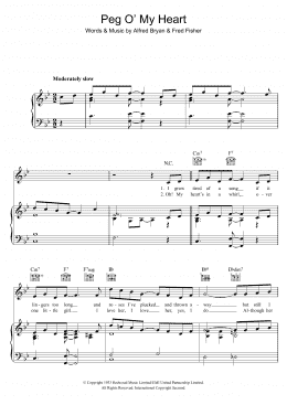page one of Peg O' My Heart (Piano, Vocal & Guitar Chords (Right-Hand Melody))