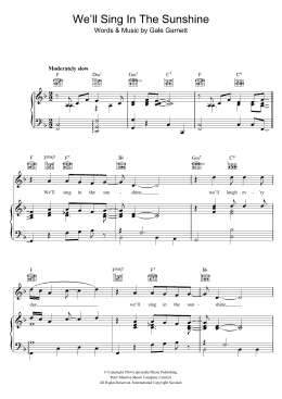 page one of We'll Sing In The Sunshine (Piano, Vocal & Guitar Chords)