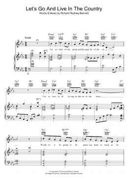 page one of Let's Go And Live In The Country (Piano, Vocal & Guitar Chords)