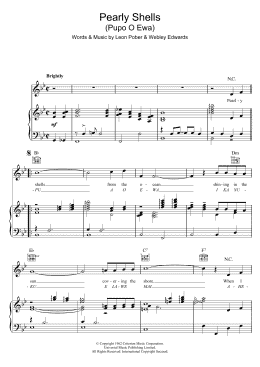 page one of Pearly Shells (Piano, Vocal & Guitar Chords)