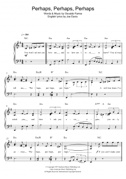 page one of Perhaps, Perhaps, Perhaps (Quizas, Quizas, Quizas) (Piano & Vocal)