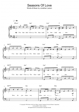 page one of Seasons Of Love (from Rent) (Piano & Vocal)