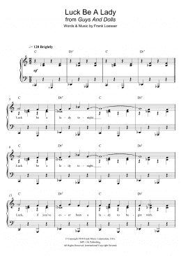 page one of Luck Be A Lady (from 'Guys and Dolls') (Piano & Vocal)