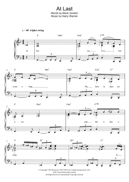 page one of At Last (Piano & Vocal)