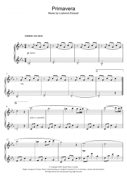 page one of Primavera (Piano & Vocal)