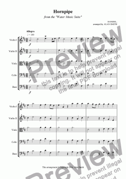 page one of Hornpipe (Handel)