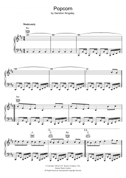 page one of Popcorn (Piano Solo)