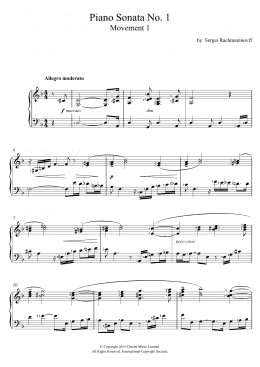 page one of Piano Sonata No.1 (1st Movement) (Piano & Vocal)