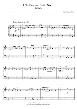 page one of Prelude (from 'L'Arlesienne') (Piano, Vocal & Guitar Chords)