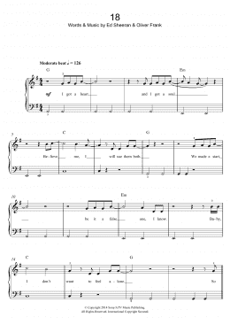page one of 18 (Piano, Vocal & Guitar Chords)