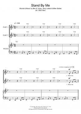 page one of Stand By Me (arr. Rick Hein) (Choir)