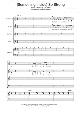 page one of (Something Inside) So Strong (Arr. Jonathan Wikeley) (Choir)