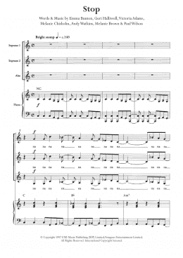 page one of Stop (Arr. Berty Rice) (Choir)